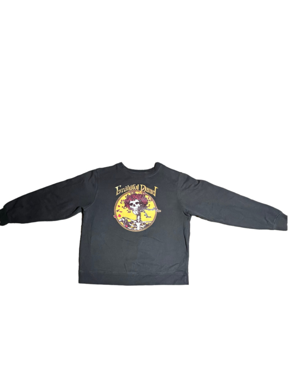 Women”s Grateful Dead Graphic Sweatshirt XL Black Yellow